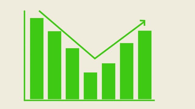 Business Growth Graph Animation Featuring a Bar Chart Depicting Consistent Revenue Increases