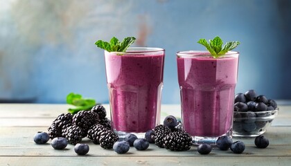 delicious berry smoothie a blend of blueberries and blackberries