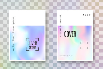 Iridescent Shape. Holograph Mesh. Violet Color Flyer. Minimalist Poster. Pastel Screen. Colourful Pearl Brochure. Graphic Banner. Blue Iridescent Shape