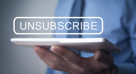Unsubscribe from notifications. Internet. Technology