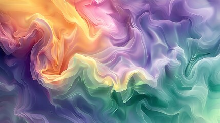 Obraz premium Abstract Swirling Colors Digital Art Flowing Texture on Transparent Background