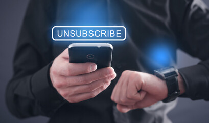 Unsubscribe from notifications. Internet. Technology
