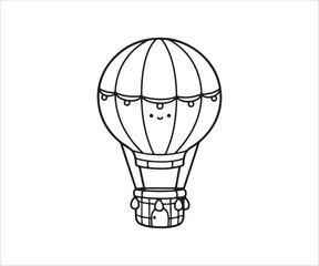 Obraz premium Adorable hot air balloon illustration for children book and designs