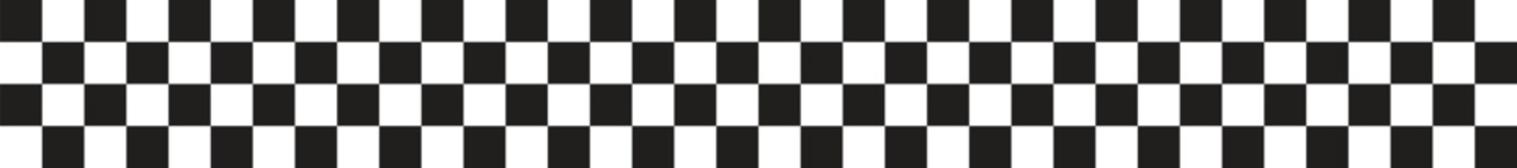 Black and white checkerboard seamless pattern background. Classic geometric square design for racing, fashion, or graphic layout. Simple optical contrast texture for modern 