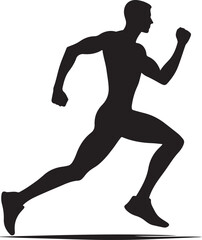Sports runner silhouette