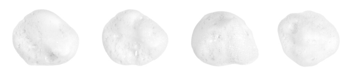White foam isolated on white background with soft bubbles and clean texture, ideal for skincare, soap, and cosmetic product design. Perfect for beauty ads, hygiene branding, packaging, clean minimal