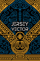 Polynesian Inspired Intricate Line Art Jersey template, sport fashion, traditional dress vector, sport jersey for Polynesian people. Creative Jersey vector, Jersey template, Minimal t shirt dress.