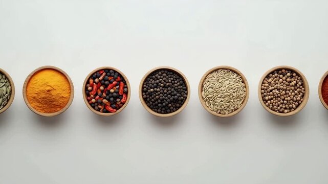 Minimalist Spices in Wooden Bowls: A Culinary Journey Through Time