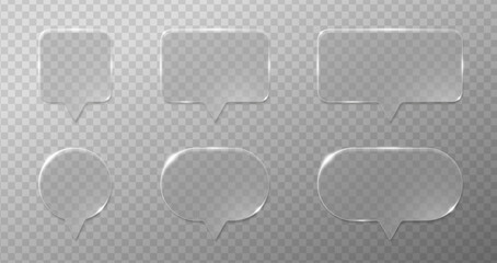 Modern glassmorphism vector interface with glossy rectangles and round buttons. Transparent blur and soft glass morphism light effect perfect for futuristic UI or web design.