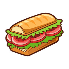 slice of sub sandwich