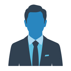 Business Man Silhouette Avatar Portrait Professional Wearing Suit Tie Standing Formal Workplace Human Resource