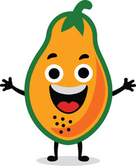 Cheerful Smiling Papaya