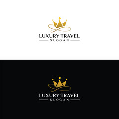 Luxury Travel Crown Logo Design