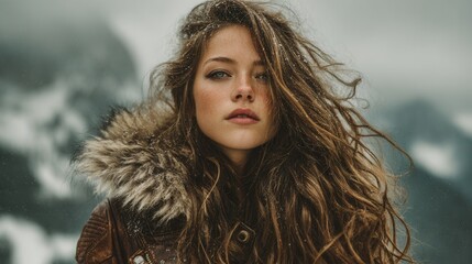 Elegant street style editorial woman