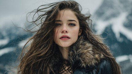 Elegant street style editorial woman