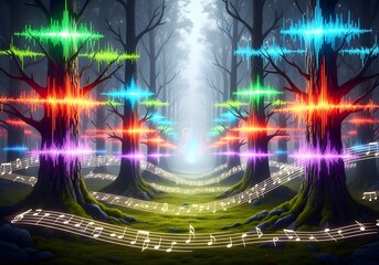 Magical Forest Flowing Sound Waves
