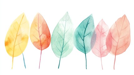 MidCentury Modern Illustrations water color style,isolate on white,Clip art on white background