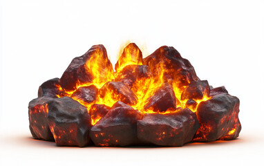 Glowing firelight dancing gracefully within a hearth bringing feelings of coziness and relaxation isolated on transparent background PNG