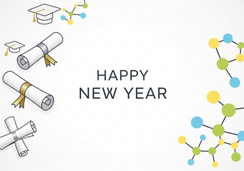 Happy New Year Hanging red Christmas bauble balls with realistic gold 3d numbers 2024 and snowflakes. Watch with Roman numeral and countdown midnight, eve for New Year. Merry Christmas. Vector.