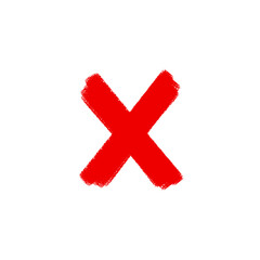 Obraz premium red cross mark