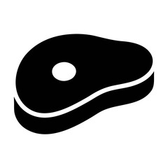 Download steak vector icon illustration of meat cut with fat for grilling and cooking food