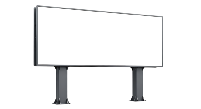 Blank Billboard Mockup on a Clean Background for Advertising Purposes