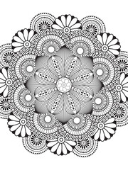 PrintFlowers coloring mandala  pages for adules