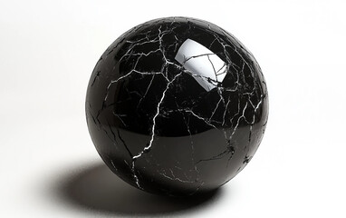 Floating matte black sphere radiating soft internal glow with futuristic minimalist elegance and refined digital artistry isolated on transparent background PNG