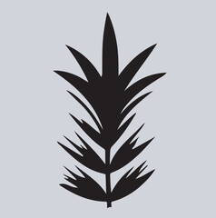 leaf silhouette vector art illustration, vector leaf icon