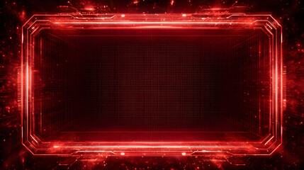 Dynamic red circuit board frame for cutting-edge technology design projects and futuristic presentations adding tech-savvy appeal now