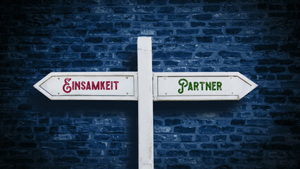 Signposts the direct way to partner versus loneliness