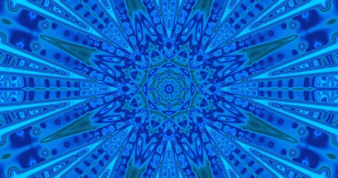Colorful tunnel video loop featuring vibrant blue patterns and seamless transitions for engaging visual experience