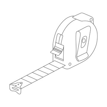 Flexometro line art vector design.Flexometro outline illustration design.