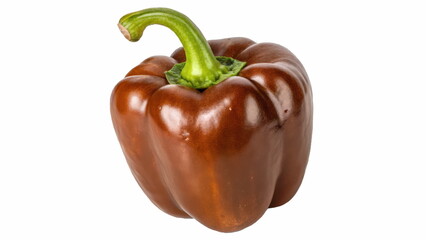 Fresh whole brown pepper  isolated on white background
