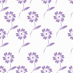 textile design with abstract flower pattern