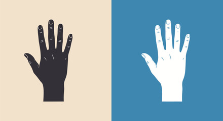 Contrasting black and white hands symbolizing unity and racial harmony.