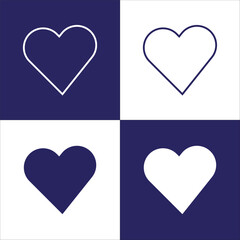 Heart Shape Icon Vector Design