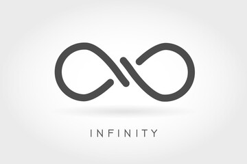 Limitless icon. Abstract simple mathematical sign Isolated on White Background. Infinity symbol