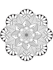 PrintFlowers coloring mandala  pages for adules