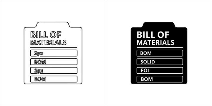 Bill of materials document icon