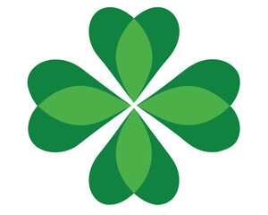 Four leaf clover symbol of Ireland and Saint Patricks Day