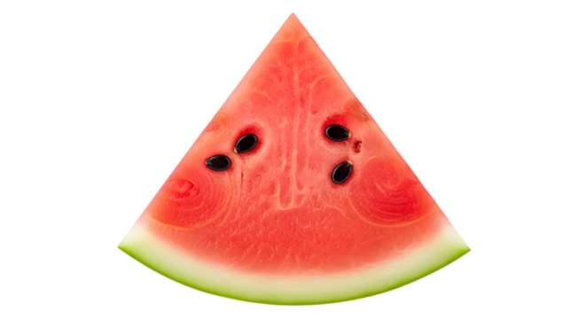 Fresh watermelon slice isolated on transparent background