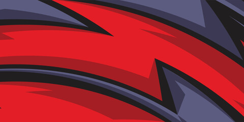 Abstract background with red spikes and zigzag line pattern and some copy space area. Vector Illustration