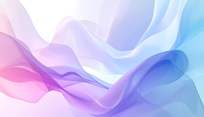Abstract flowing pastel colored fabric waves with soft light and gradient