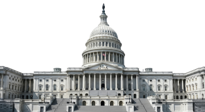 United states capitol building transparent background cutout png