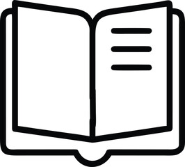 Vector line art of a book