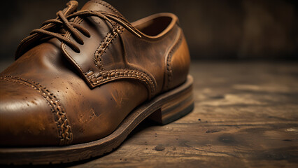 brown leather shoes