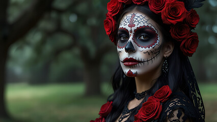 woman in carnival mask