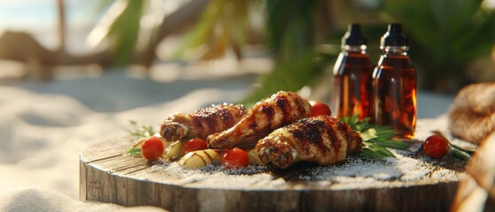 Delicious Roasted Chicken Wings and Vegetables