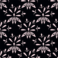textile design with abstract flower pattern